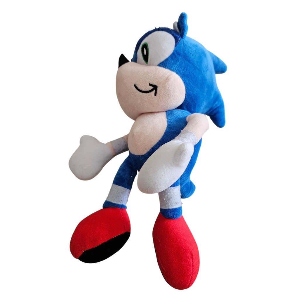 Sonic the Hedgehog Plush Blue Stuffed Toy with Suction Cup SEGA Video Game